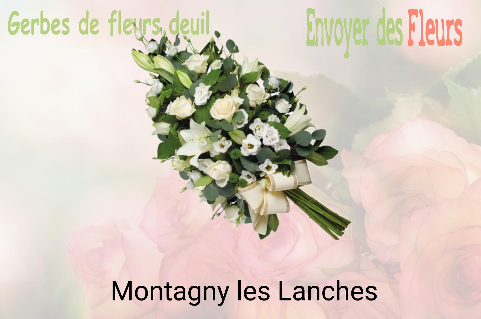 Gerbe de fleurs de deuil livrée à Montagny-les-Lanches